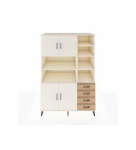 Kronos Dolap 9 Raflı 4 Çekmeceli 4 Kapaklı 132x59x195 Aytaşı-Aytaşı/Çam