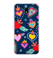 PrintiFy Samsung Galaxy J5 Pro ile Uyumlu 1mm Slim Fit Retro Colors 3 Baskılı Şeffaf  Kılıf