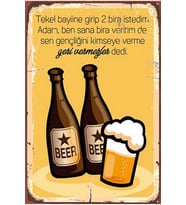 Bira   Tasarımlı Ahşap Poster