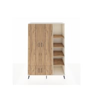 Hyperion Gardrop 6 Raflı 4 Kapaklı Tek Askılı 132x44x195 Aytaşı-Çam