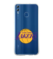 Huawei Honor 8x Uyumlu Kapak LA Lakers Tasarımlı Şeffaf Silikon Kılıf