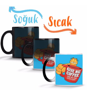 Garfield Give Me Coffe Garfield Bana Kahve Ver Sihirli Kupa Bardak Porselen