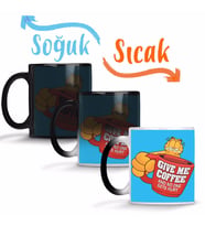 Garfield Give Me Coffe Garfield Bana Kahve Ver Sihirli Kupa Bardak Porselen