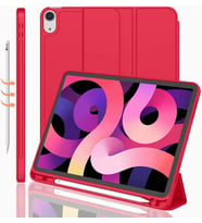 Apple iPad Air 5 Air 4 10.9 Kılıf Kalem Bölmeli Smart Case A2072 A2316 A2324 A23 (Kırmızı)
