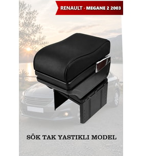 renault megane 2 2003 kol dayama Siyah Yastıklı Lüks geniş model Deri