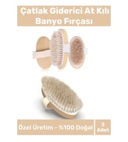 Yeni Cilt Bakım Çatlak Giderici %100 Doğal At Kılı Selülit Banyo Fırçası Kuru Masaj Aleti 3 Adet