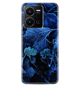 Vivo Y35 Kılıf Silikon Desen Özel Seri Blue Foid 1628