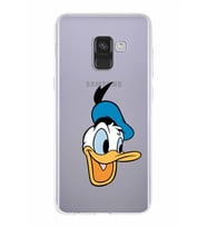 Samsung Galaxy A8 (2018)  Kapak Donald Duck Tasarımlı Şeffaf Silikon Kılıf