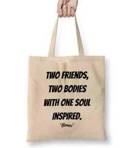 Homer Quotes Gift- Vintage Retro Rainbow Style Bez Çanta Uzun Saplı