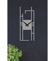 Gowpenart Carisma Metal Silver / Gümüş Dikdörtgen Duvar Saati - Ev / Ofis Saati - Hediye Saat