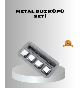Paslanmaz Metal Buz Küpleri Seti Klipsli Sulandırmadan Soğutma Özellikli