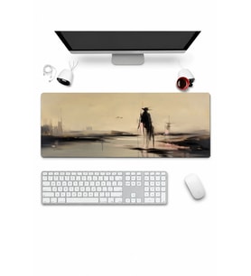 SonicTouch Klavye Mousepad 32x70cm Dikişsiz Pürüzsüz Sıvı Geçirmez Kaymaz Taban Yalnız Gölge