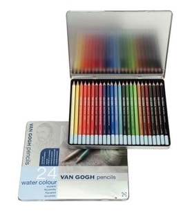 Talens Van Gogh Watercolor Pencil Aquarel Boya 24 Renk Metal Kutu