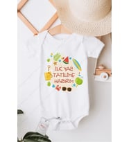 İlk Yaz Tatilime Hazırım Özel Tasarım Bebek Zıbın Pamuklu Çıtçıtlı Body