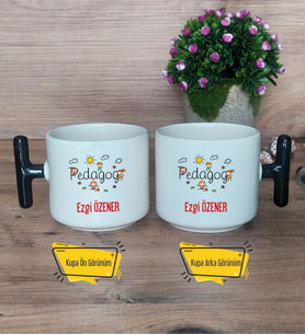 Pedagog Kupa Bardak T Siyah Kulplu Pedagoga Hediye Tıp Bayramı Hediyesi