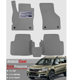 SKODA YETİ (2009-2017) Uyumlu EVA Paspas Tam Set–Oto Paspas,Araca Özel,Kolay Montaj