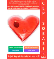 Özel Kamp Outdoor Sevgili Özel Gün Hediyelik Çok Şık Kalp Tasarımlı Sihirli Jel El Cep Sobası 5 Adet