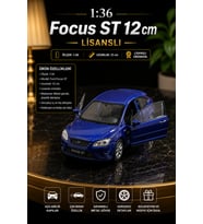 Ford Focus ST Lacivert Metal Çek Bırak Oyuncak Araba 1:36 Ölçek 12 cm Diecast