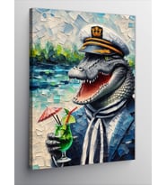 Kanvas Tablo Tropik Dinozor