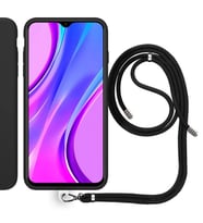 Xiaomi Redmi 9 İp Askılı Silikon Kılıf Siyah
