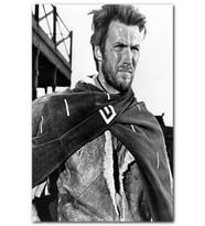Cakatablo Clint Eastwood Pançosuyla Siyah Beyaz MDF Tablo