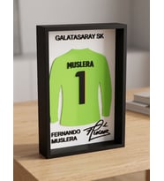 Galatasaray Fernando Muslera 3D Yazıcı Baskı Çerçeve Tablo - 14x21.5 cm - Efsane Kaptan Tasarım