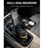 Araç Konsolu İçin Telefon Tutuculu Bardaklık Düzenleyici
