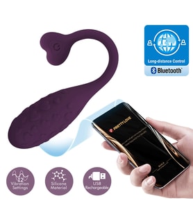 MorGece 12 Modlu Telefon Kontrollü Kalp Desenli Şarjlı Yumurta Vibratör