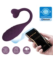 MorGece 12 Modlu Telefon Kontrollü Kalp Desenli Şarjlı Yumurta Vibratör
