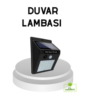 20 Led Güneş Paneli Aydınlatma – Fotoselli Hareket Algılamalı Dış Mekan Duvar Lambası - Lisinya
