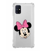 Samsung Galaxy M51  Köşe Korumalı Antişok Kapak Minnie Mouse Tasarımlı Şeffaf  Kılıf