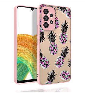 Samsung Galaxy A53 5G Kılıf Desenli Parlak Nora Kapak (Renksiz)