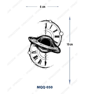 MQQ-050 SAAT VE JÜPİTER DESEN GEÇİCİ DÖVME-TATTO