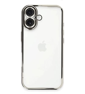 iPhone 16 Kılıf Razer Lensli Silikon - Gümüş