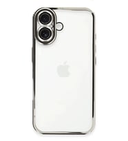 iPhone 16 Kılıf Razer Lensli Silikon - Gümüş