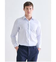 LCW BUSINESS Mavi Regular Fit Uzun Kollu Poplin Erkek Gömlek
