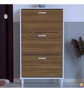 Modilayn VARBİ Antre Hol 72x 127x 26 cm lik 3 Düşer Kapak 6 Göz Bölmeli Ayakkabılık