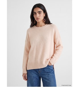 LCW Vision Pembe Oversize Kadın Triko Kazak