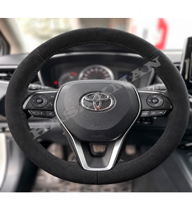 Toyota Verso Dikme Direksiyon Kılıfı Alcantara Süet Monza Black Comfort-Elegant-Premium 2013-2018