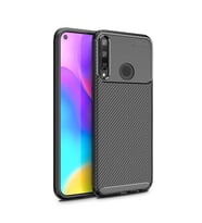 Huawei P40 Lite E Kılıf Esnek Soft Karbon Tasarım Legion Serisi (Siyah)
