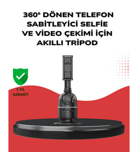 Telefon Kamera Uyumlu 360° Otomatik Takipli Akıllı Masa Tripodu