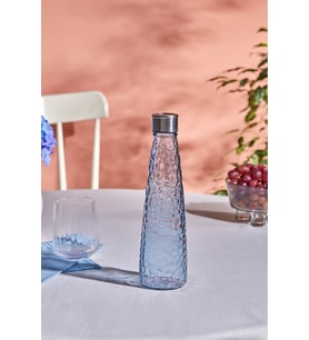 Mavi 500ml Cam Su ve Meşrubat Şişesi, Sağlıklı ve Şık Tasarım