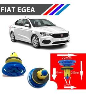 OTOZET Fiat Egea Kapı Döşeme Klipsi 25 Adetli Paket