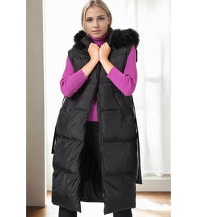 Z8744 DEWBERRY BAYAN YELEK-SİYAH