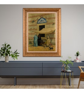 Altın Paspartulu Çerçeveli Tablo CV1322 (Gold)