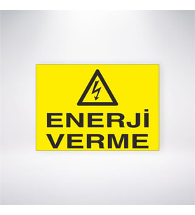 Enerji Verme 21x28 Arkası Yapışkanlı Levha