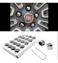 Düz Bijon Kapağı Sökme Aparatlı 20 li Set KROM 17 mm (Gümüş)