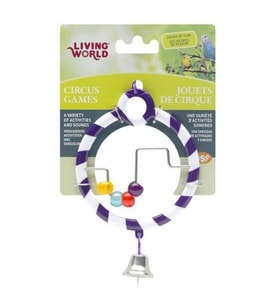 Living World Zilli Boncuklu Mor Halka Kuş Oyuncağı