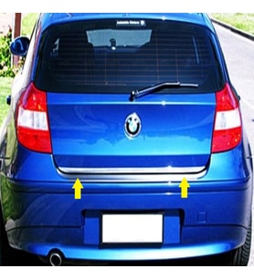BMW 1 seri E87 Krom Alt Bagaj Çıtası 2003-2012 Paslanmaz Çelik