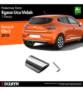 Renault Clio 5 Krom Egzoz Ucu Vidalı 2019 Üzeri